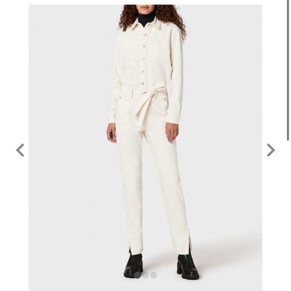 NWT Rag & Bone Mia Denim Relaxed Fit Jumpsuit - Ecru